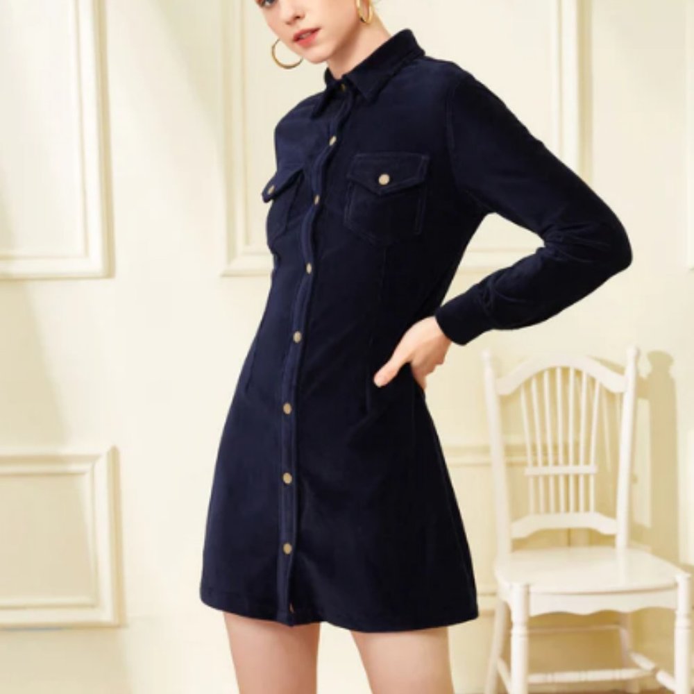 Julie Brown Navy Blue Dress